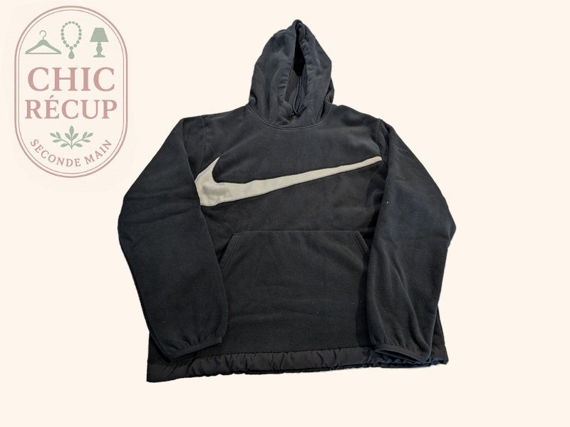 Sweat à capuche Nike - L - Noir - Fleece Big Swoosh