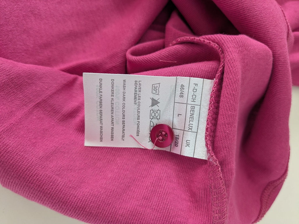 T-shirt Biorelle - L - Rose - 100% Coton