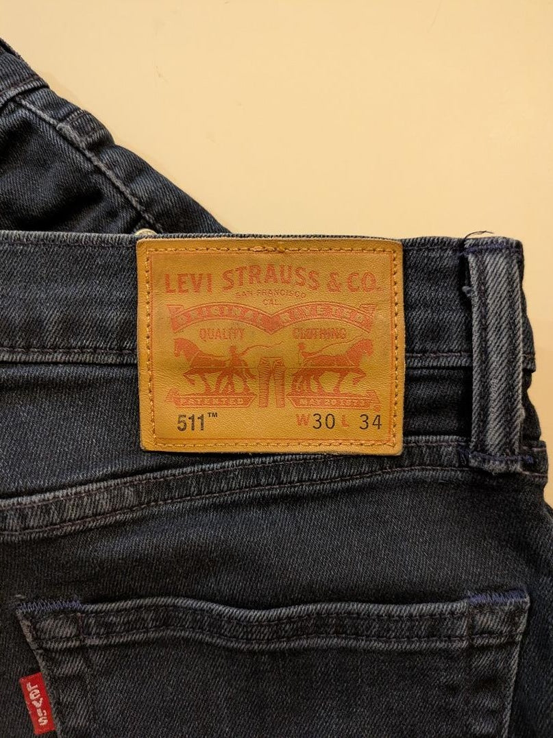 Jeans Coupe Droite Levi's - M - Marine - Grdec-19