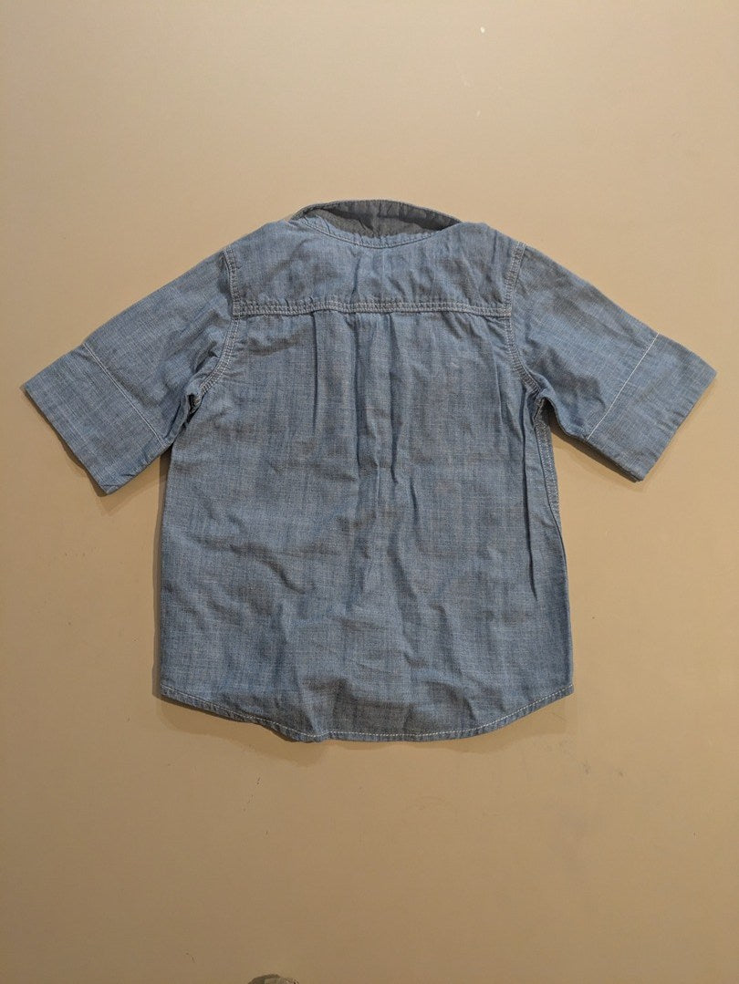 Ensemble garçon chemise manches courtes et pantalon 9-12m