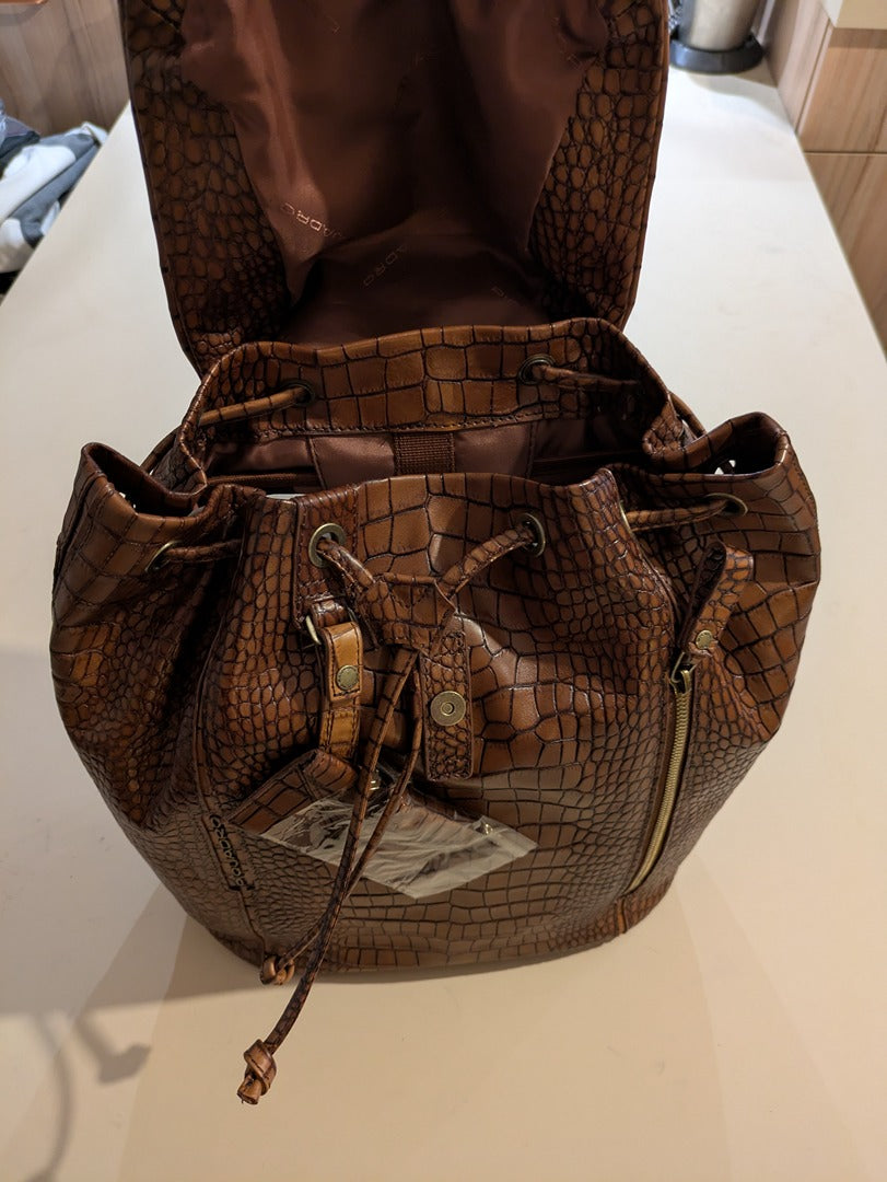 Sac à dos Piquadro - Taille unique - Marron - Croco
