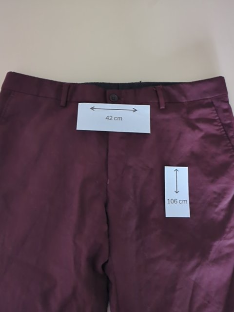 Pantalon de costume Father & Sons - 44 - Bordeaux - Laine