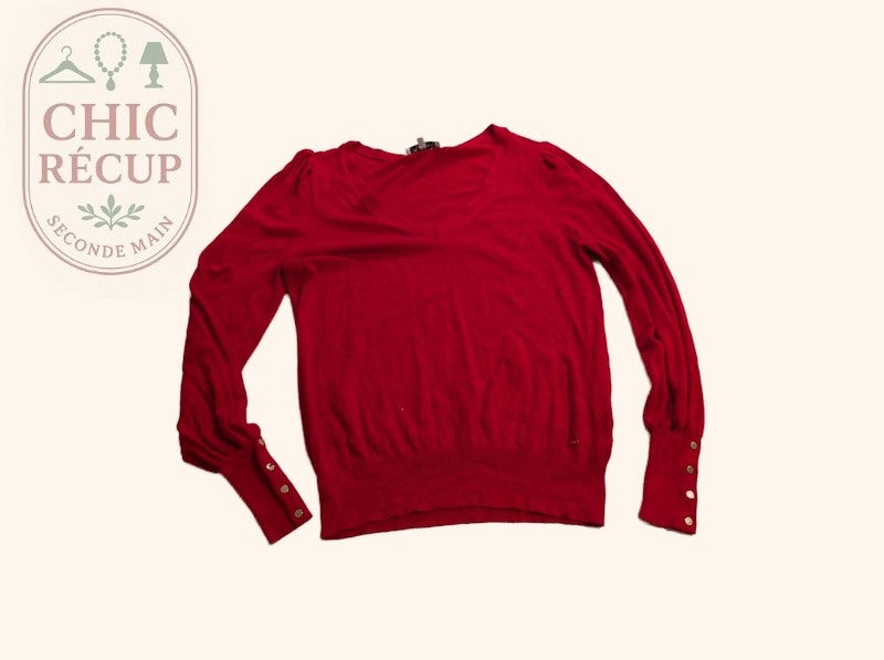 Pull col V Morgan - Xl - Rouge - Moteur