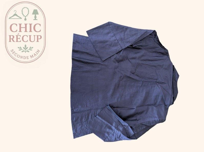 Chemise Camaïeu - 42 - Bleu - 100% Soie