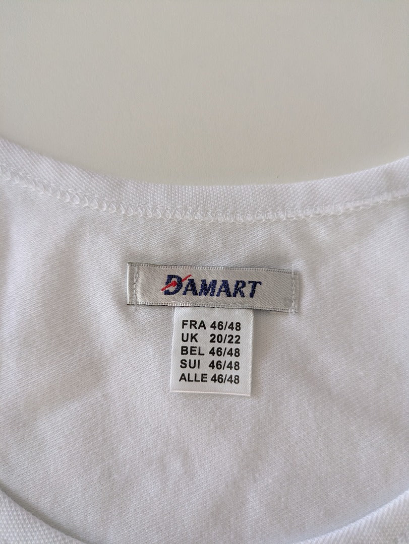 T-shirt Damart - Xl - Blanc - Labag-357