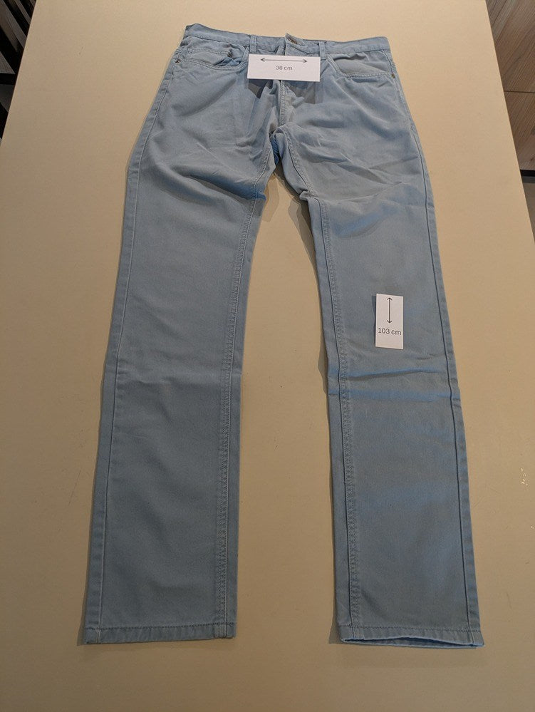 Jeans Coupe Droite La Halle - M - Bleu Clair - Qubur-17