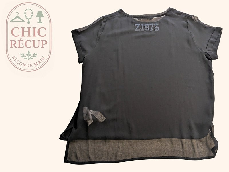 Blouse Zara Basic - L - Noir - Paval-49