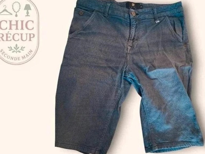Short En Jean Izac - L - Bleu - Ayzan-24