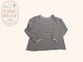 T-shirt manches longues Bonobo - M - Navy - Marinière