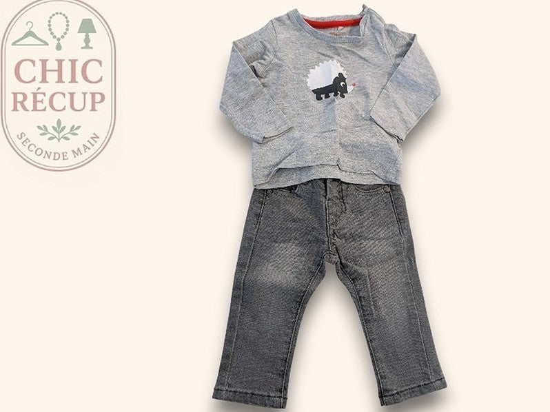 Lot De Vêtements Jbc - 3-6 Mois - Gris - Erbul-29