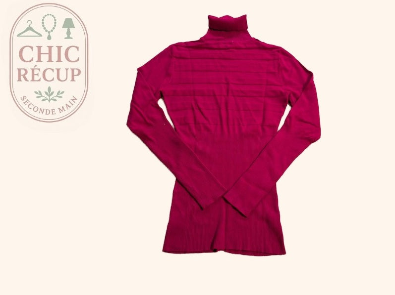 Pull Morgan - Xs - Rose - Col Roulé