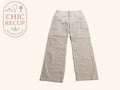 Pantalon Large Stradivarius - 44 - Crème - Evvio-83