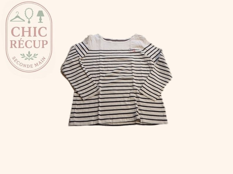 Blouse - Terre De Marins - 42 - Blanc / Marine - Qubur-148