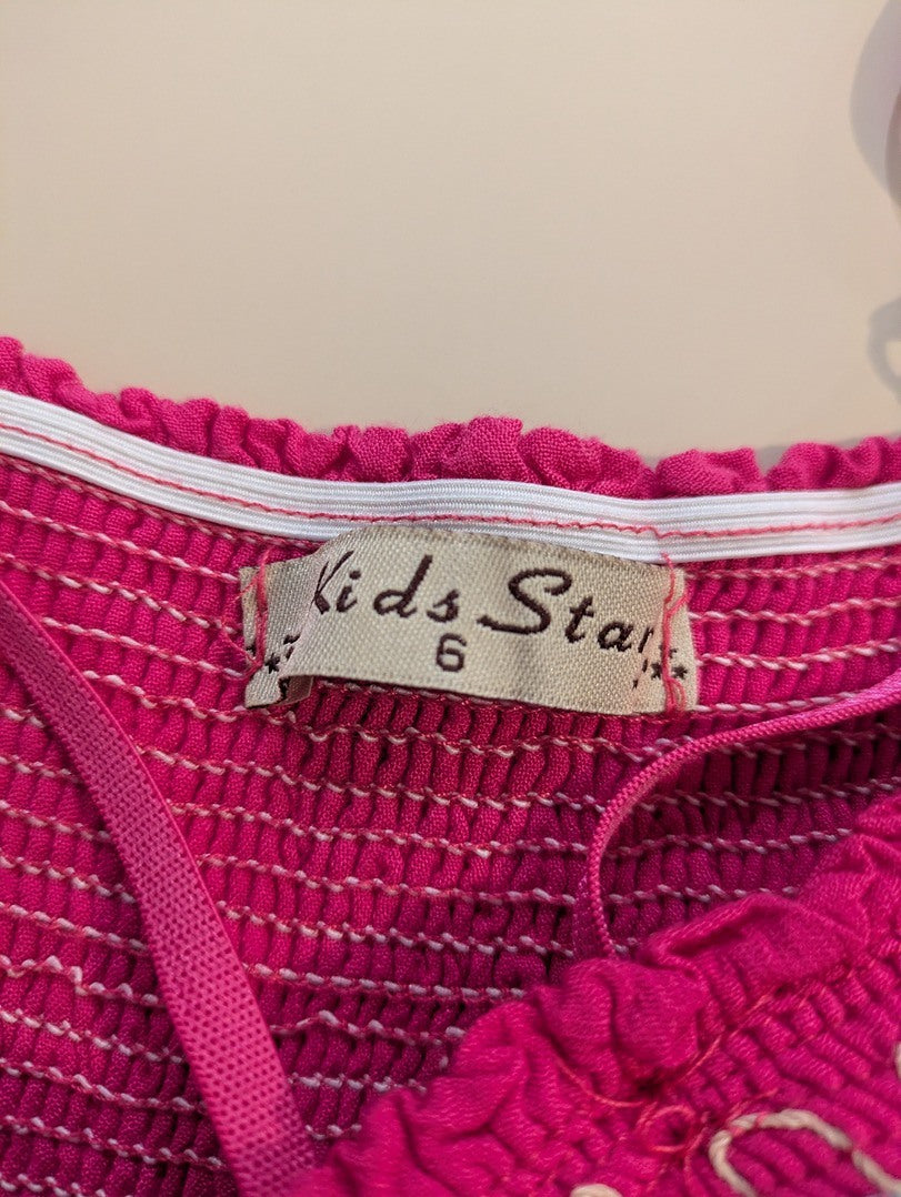 Robe Courte Kids Star - 6 Ans - Fuchsia - Audeb-10