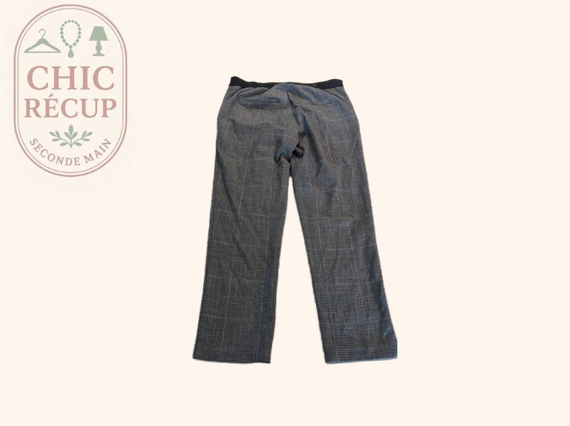 Pantalon tailleur H&m - 42 - Gris - Prince de Galles