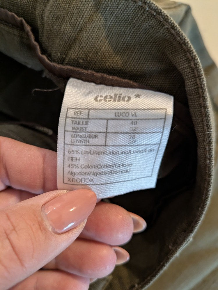 Jeans Coupe Droite Celio - L - Kaki - Qubur-14