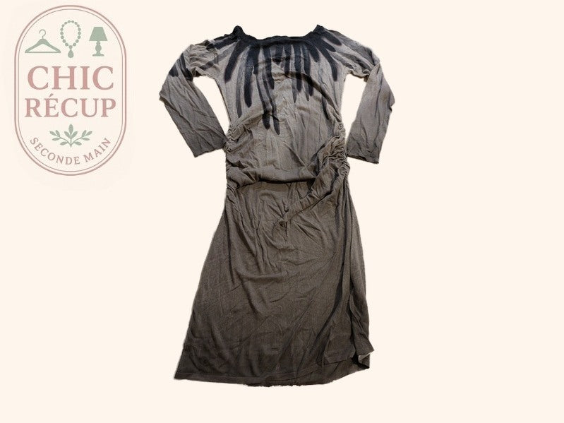 Robe Midi Etincelle Couture - Xxl - Gris - Labag-205