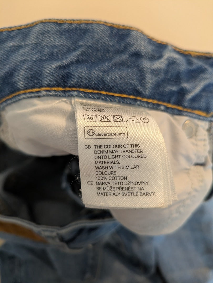 Jean droit H&m - 40 - Bleu - Straight Regular