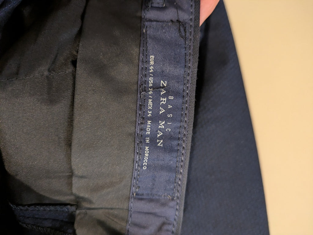 Pantalon De Costume Zara Man - L - Marine - Shbad-69