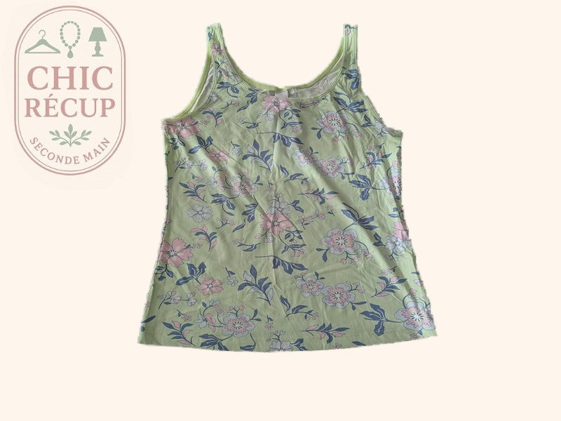 Débardeur Schiesser - Xxl - Vert - Floral