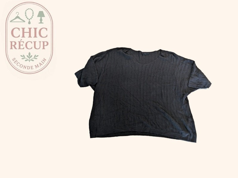 Pull X.d.z. Moda - M - Noir - Maille Fine