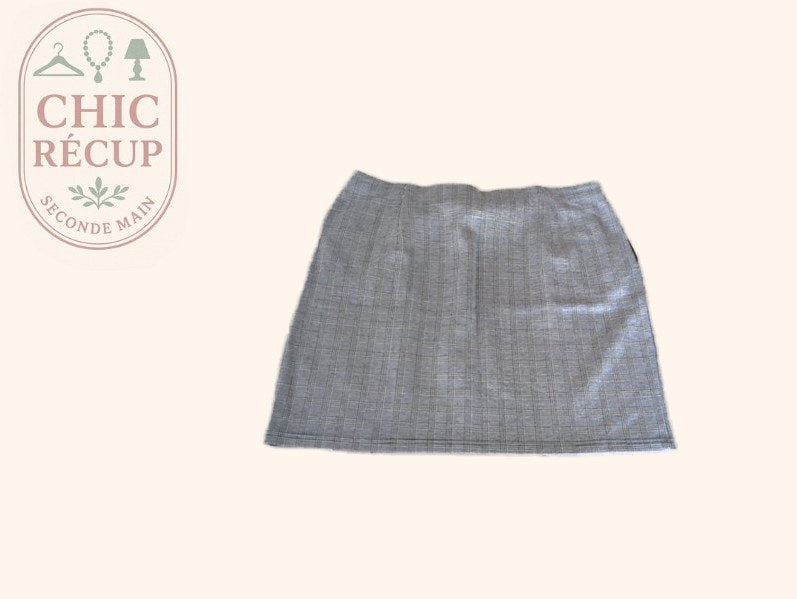 Jupe courte Kiabi - Xl - Gris - Carreaux