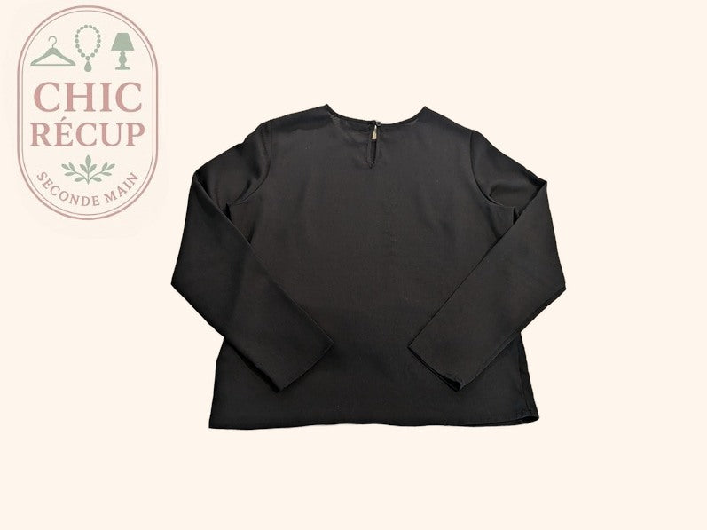 Blouse Pigalle - 36 - Noir - Détail Noeud