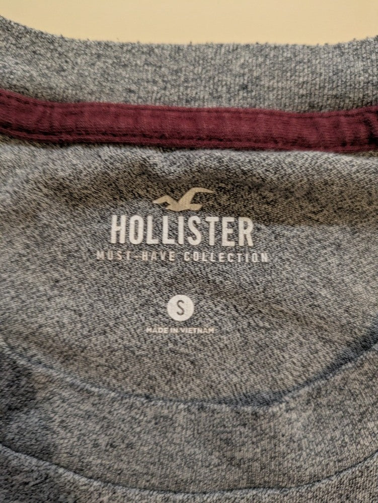 T-shirt Uni Hollister - S - Gris - Magil-6