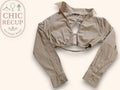 Tops Court Zara - S - Crème - Amfat-32