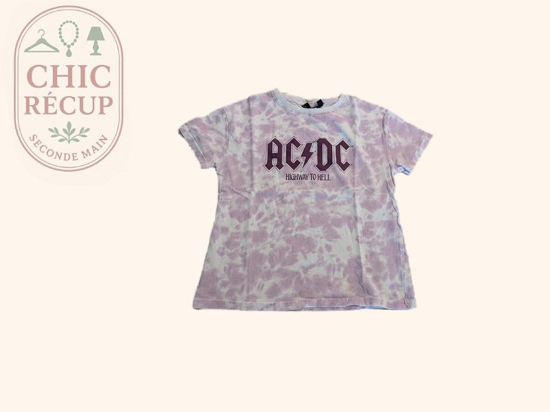 T-shirt Ac/dc - 8 Ans - Lila - Audeb-50