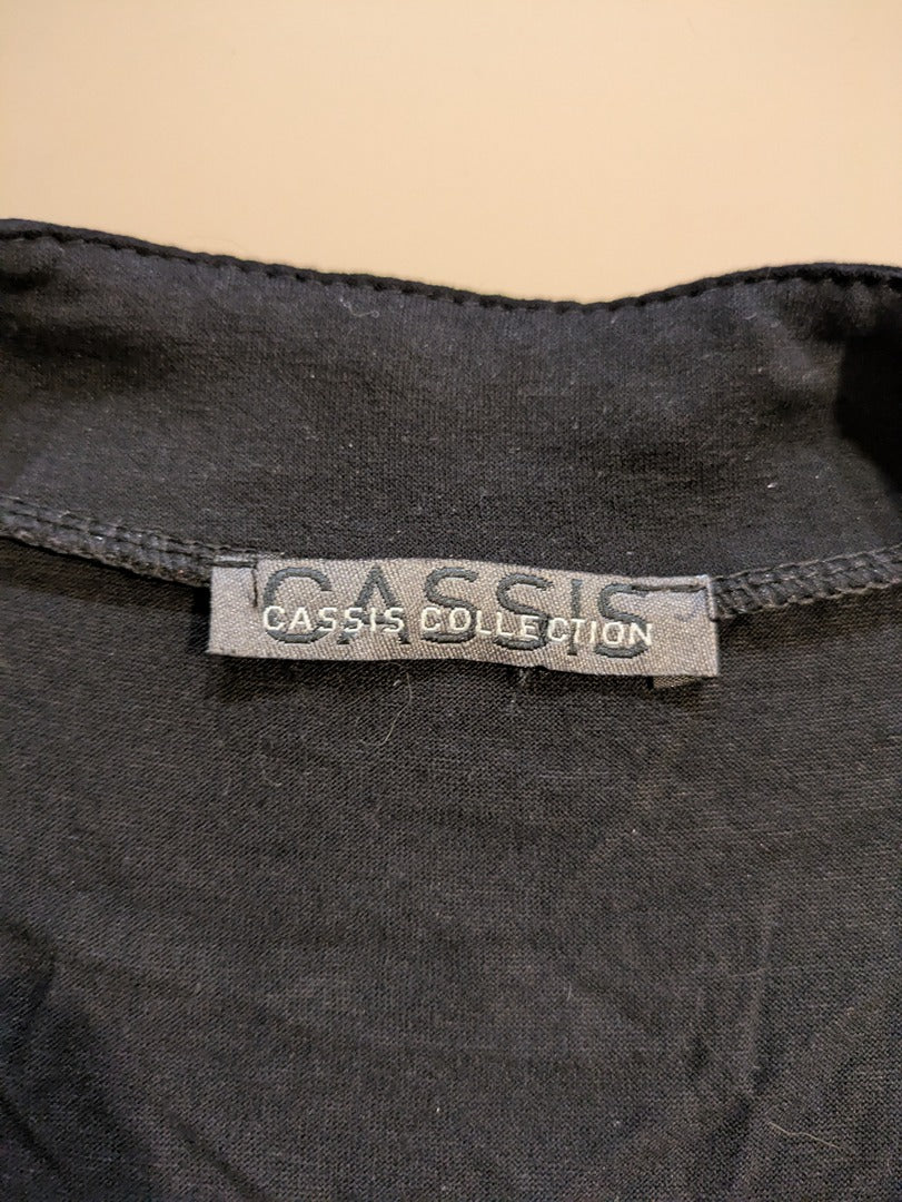 Blouse Cassis - M - Noir - Cache-cœur