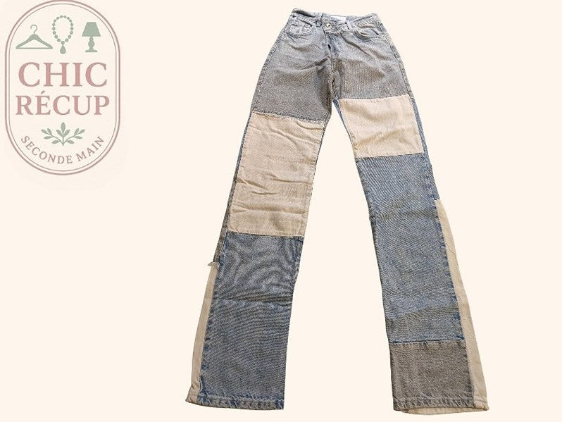 Jeans Evase Bershka - 34 - Bleu - Shbad-112