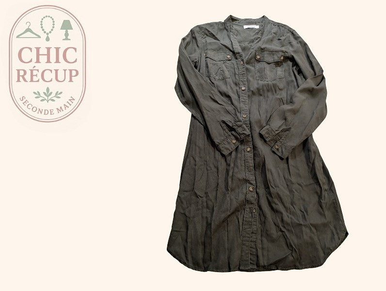 Robe Longue Promod - M - Vert Foncé - Myfed-15