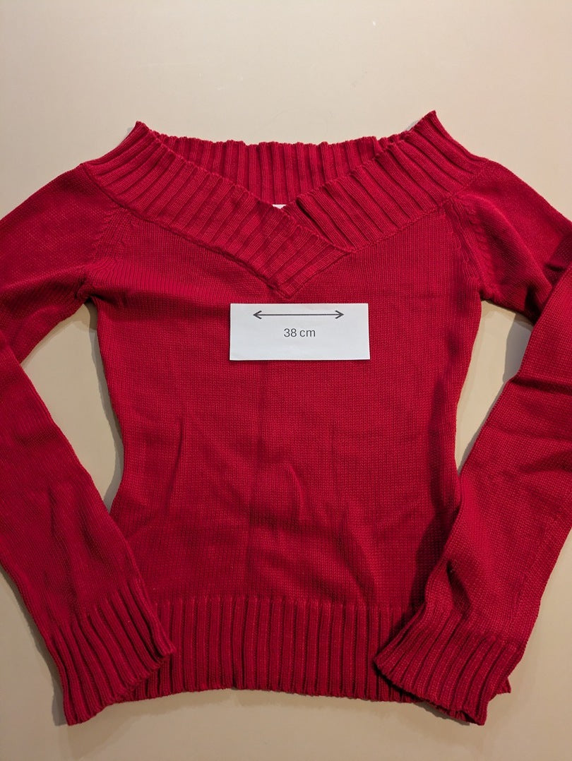Pull Col V Cache Cache - S - Rouge - Mache-16