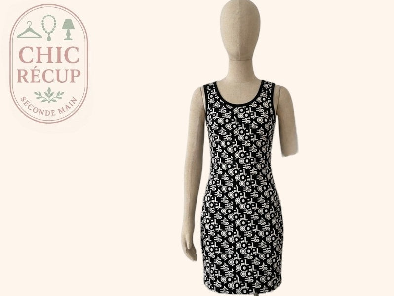 Robe Midi The Kooples - Xs - Noir & Blanc - Lerom-07