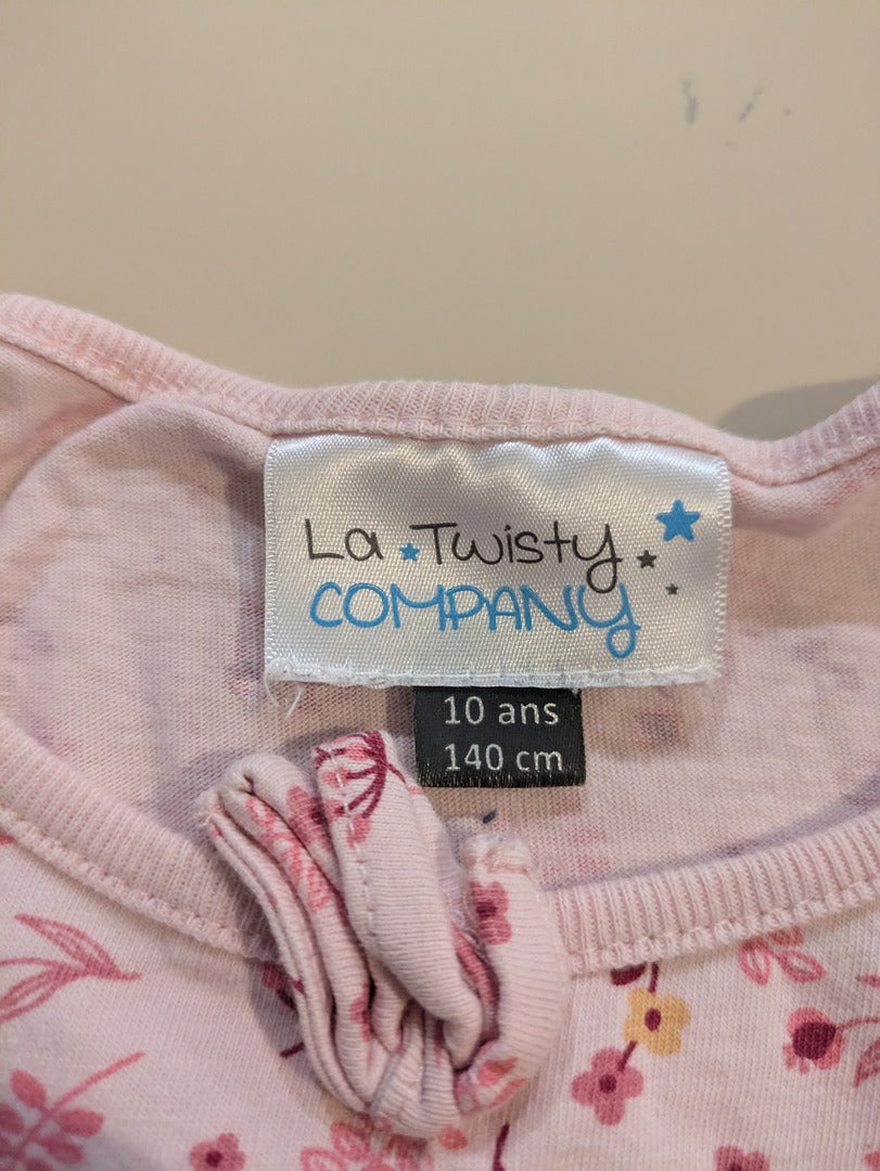 Robe La Twisty Company - 10 ans - Rose - Fleurs