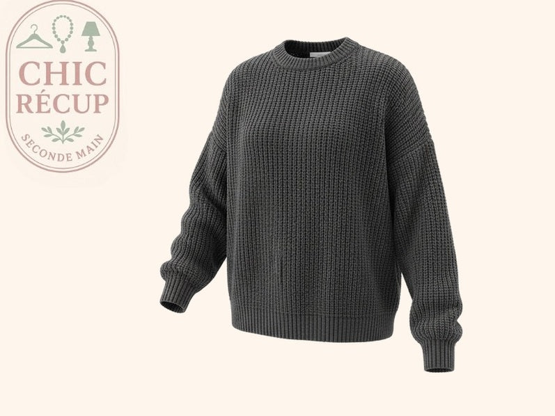 Pull-over Pull & Bear - S - Gris - Elrio-05
