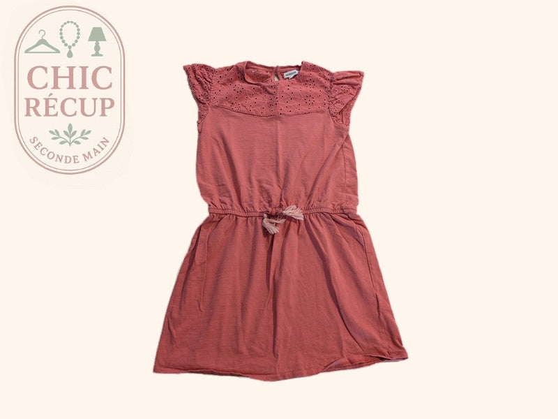 Robe Vertbaudet - 10 ans - Corail - Broderie