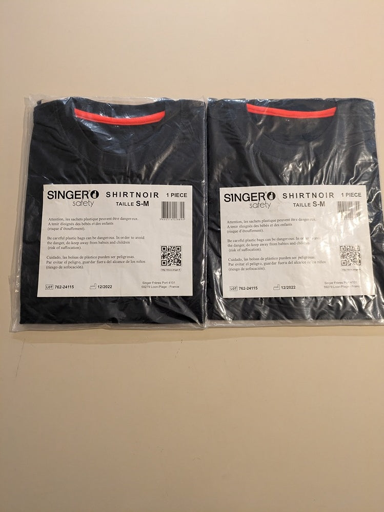 T-shirts Uni Singer - S - Noir - Magil-3