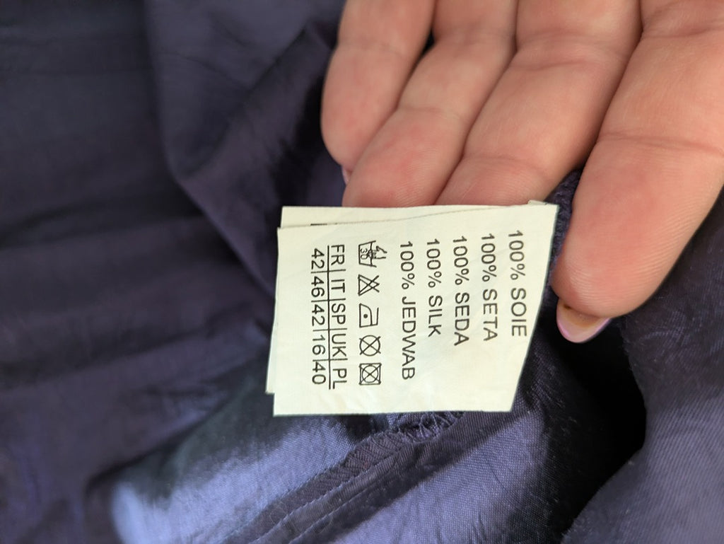 Chemise Camaïeu - 42 - Bleu - 100% Soie