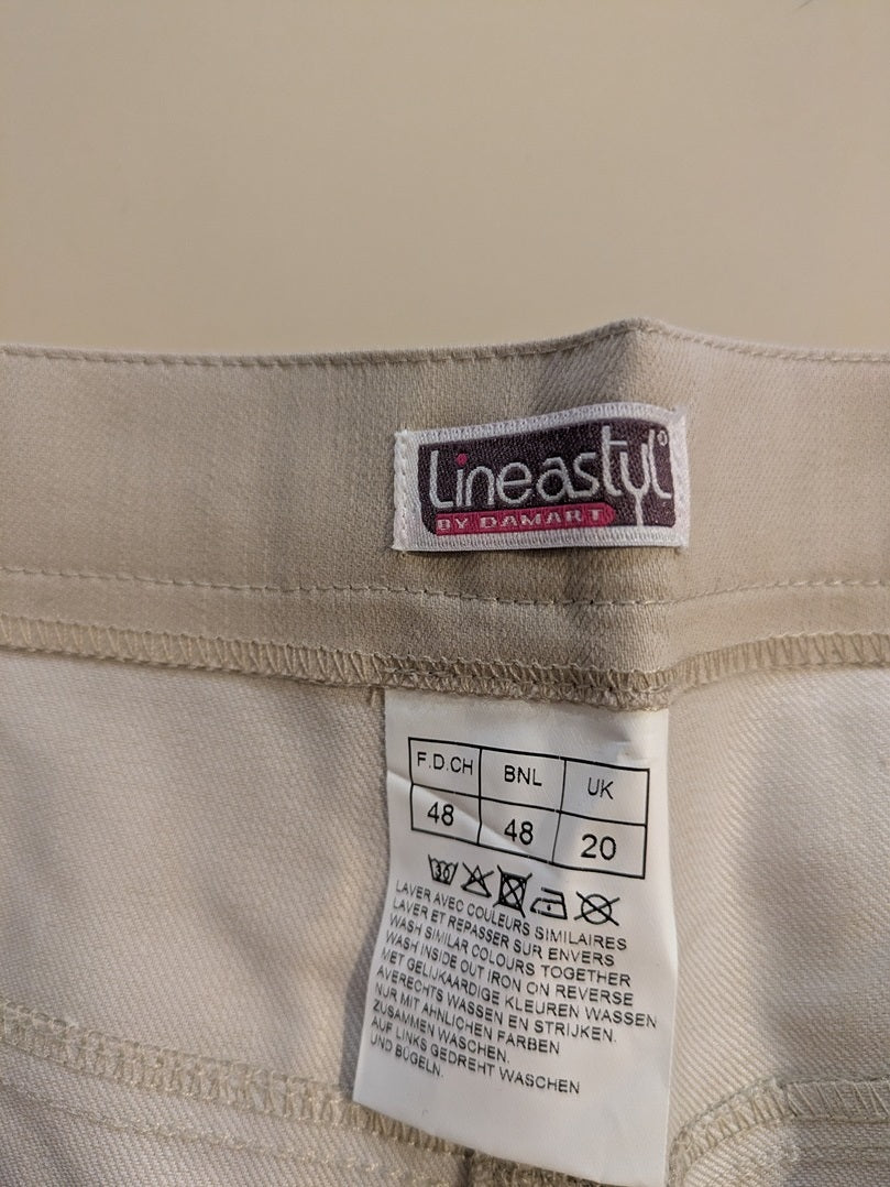 Pantalon Droit Damart - Xl - Crème - Labag-166