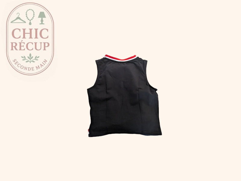 Crop top Jennyfer - S - Noir - Bandes tricolores