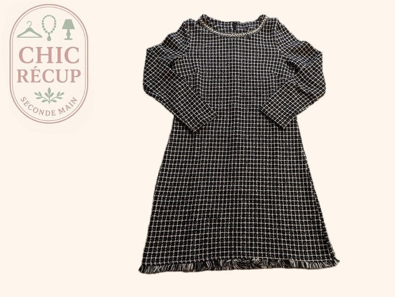 Robe Casual Mango - Xs - Noir, Blanc - Olaga-08