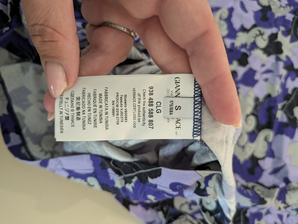 T-shirt Imprimé Versace Collection - S - Violet - Thgen-117