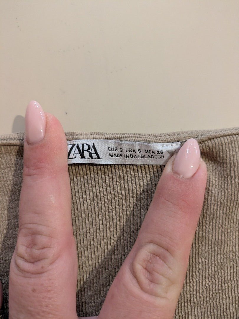 Autres Haut Zara - S - Beige/kaki - Amfat-19