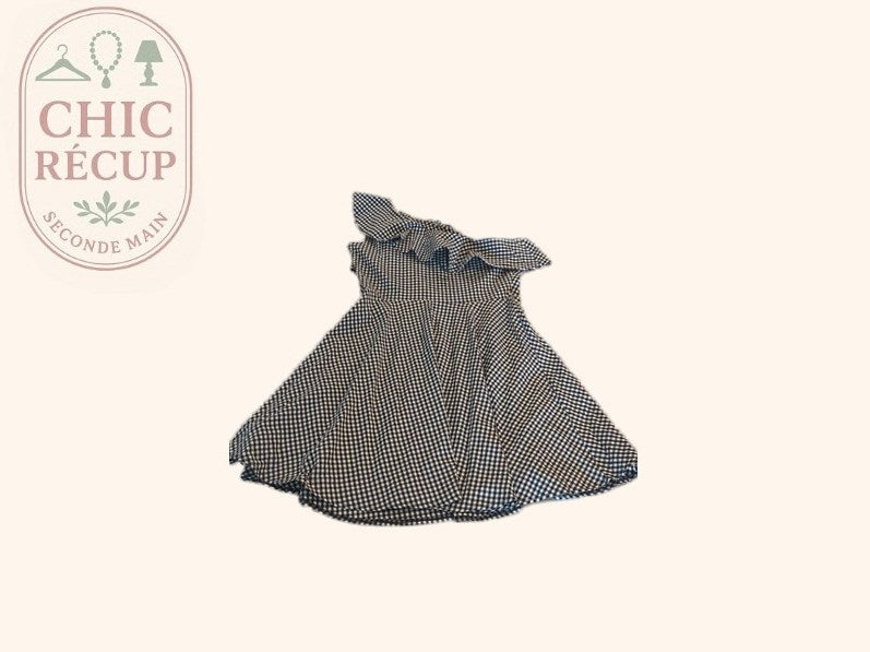 Robe d'été Morgan - 40 - Noir - Vichy asymétrique