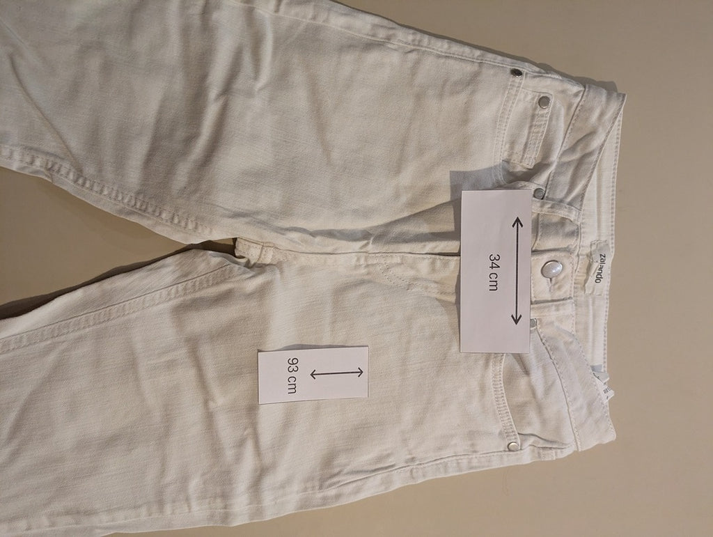 Pantalon Droit Zalando - 36 - Blanc - Mache-27