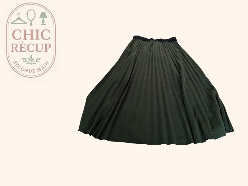 Jupes Midi Sans Marque - S - Vert Foncé - Olhat-49