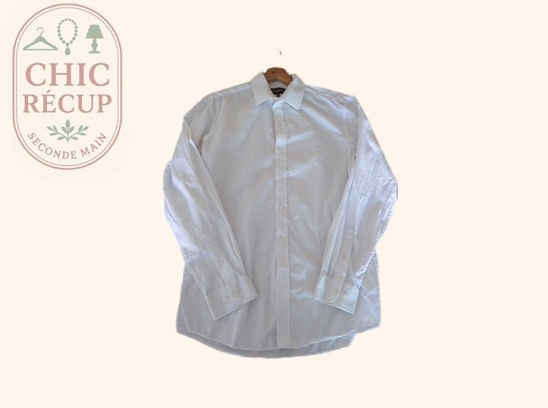 Chemise Brook Taverner - M - Blanc - Slim Fit