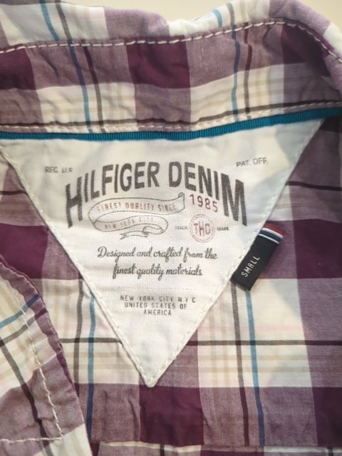 Chemise femme Hilfiger Denim - S - Burgundy - à carreaux